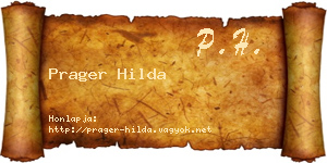 Prager Hilda névjegykártya